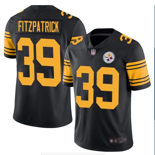 Men Pittsburgh Steelers #39 Fitzpatrick Black Nike Color Rush Limited NFL Jerseys